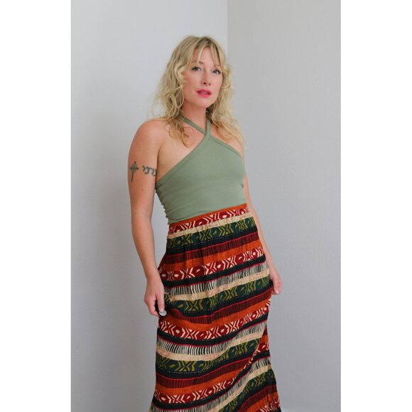 2000's, New Old Stock NWT Kloz Rayon Maxi Skirt ~ Women's Extra Large to 2XL - Picture 10 of 10